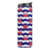 Happy Crabs Pattern Thermosbeker (Gedraaid links)