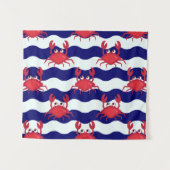Happy Crabs Pattern Wandkleed (Voorkant (horizontaal))