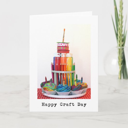 Happy Craft Day "Craft Cake" Fotografie Kaart (Voorkant)