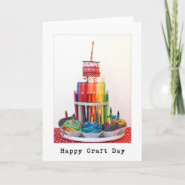 Happy Craft Day "Craft Cake" Fotografie Kaart