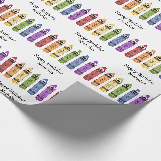 Happy Crayons Cadeaupapier (Hoek)