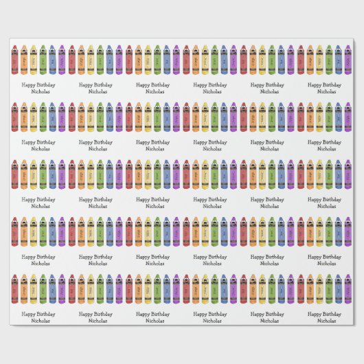 Happy Crayons Cadeaupapier (Vlak)