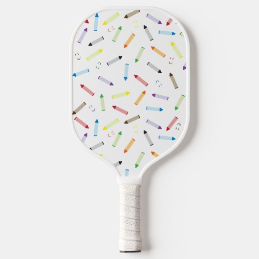Happy Crayons Pickleball Paddle (Voorkant)