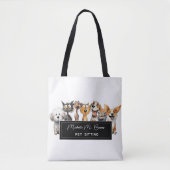 Happy Crazy Cats Honden Huisdier Sitter Business Tote Bag (Voorkant)