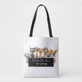 Happy Crazy Cats Honden Huisdier Sitter Profession Tote Bag (Voorkant)
