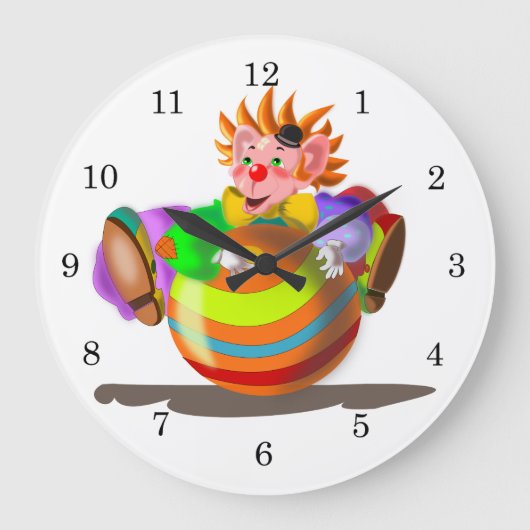 Happy Crazy Clown Grote Klok (Voorkant)