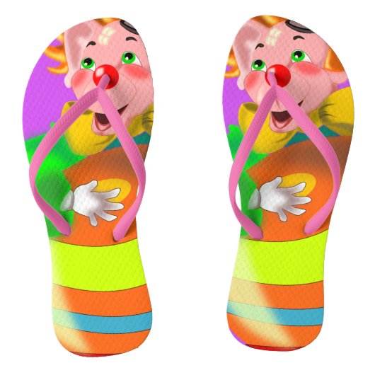 Happy Crazy Clown Teenslippers (Voetbed)