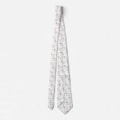 Happy Cream Golden Retriever Cartoon Dog Patroon Stropdas (Achterkant)