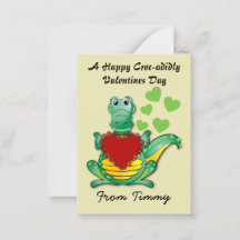 Happy Croc-adidly Valentijnse Kaarten voor kindere