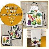 Happy Crochet Groente Paddenstoel Collage Monogram Theedoek