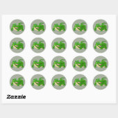 Happy Crocodile cartoon Ronde Sticker (Vel)