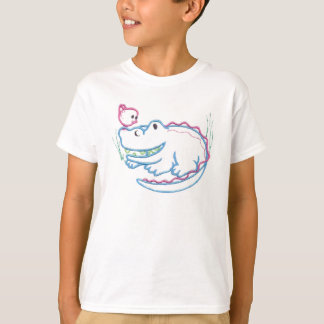 Happy Crocodile en Bird T-shirt