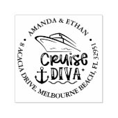 Happy Cruise Diva thema Zelfinktende Stempel (Design)