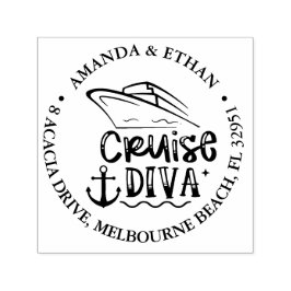 Happy Cruise Diva thema Zelfinktende Stempel