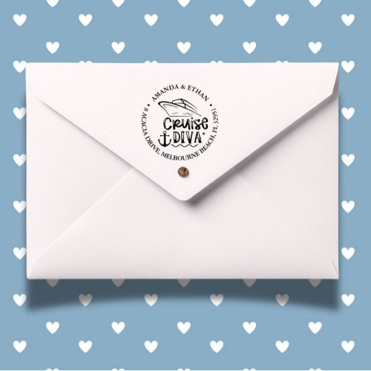 Happy Cruise Diva thema Zelfinktende Stempel