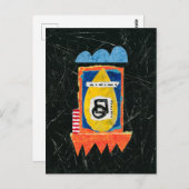 Happy Cry Briefkaart - Abstracte kunst (Voorkant / Achterkant)