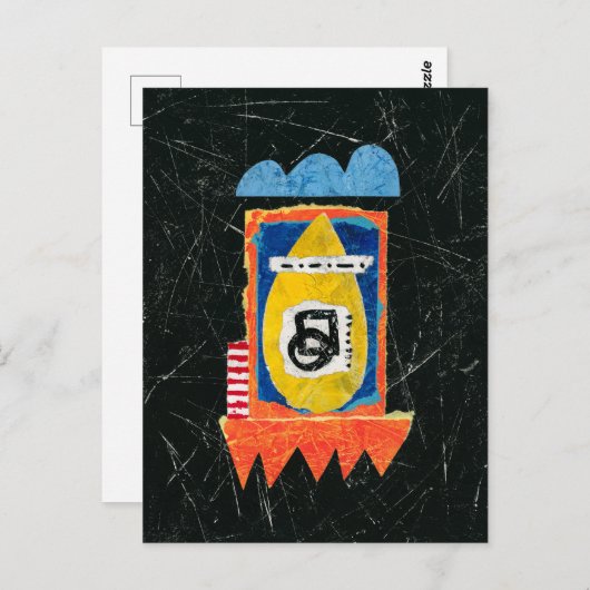 Happy Cry Briefkaart - Abstracte kunst (Voorkant / Achterkant)