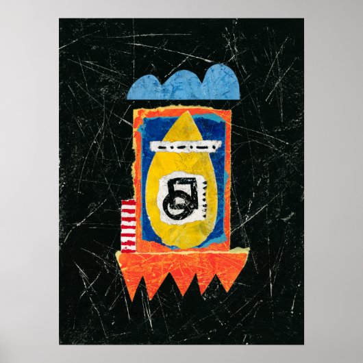 Happy Cry Poster Wall Art - Abstracte kunst (Voorkant)
