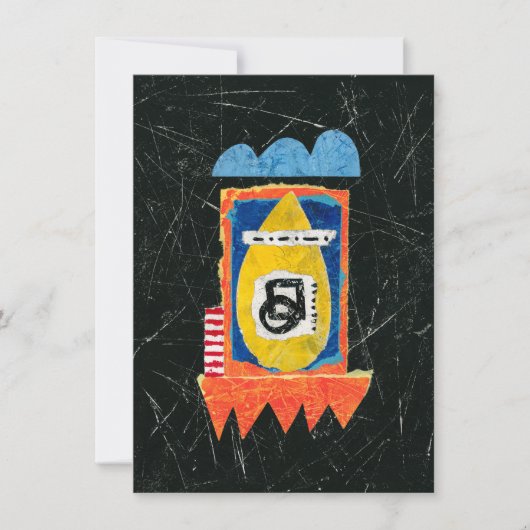 Happy Cry Wenskaart - Abstracte kunst Kaart (Voorkant)