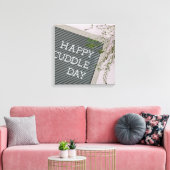 Happy Cuddle Day (Warm Hugs en Loving Snuggles) Canvas Afdruk (Insitu (Woonkamer))