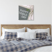 Happy Cuddle Day (Warm Hugs en Loving Snuggles) Canvas Afdruk (Insitu (Slaapkamer))