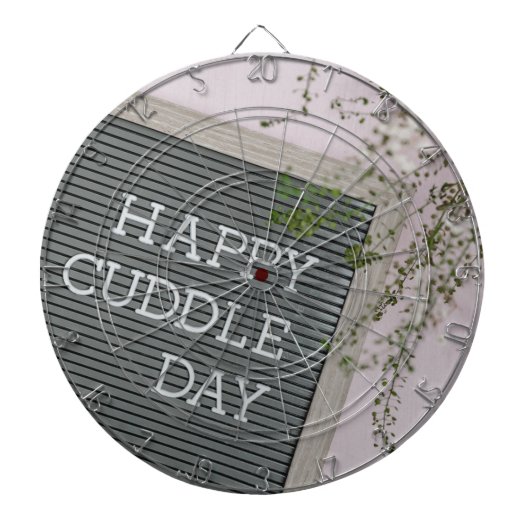 Happy Cuddle Day (Warm Hugs en Loving Snuggles) Dartbord (Voorkant)
