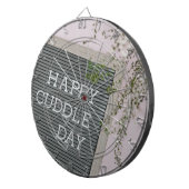 Happy Cuddle Day (Warm Hugs en Loving Snuggles) Dartbord (Voorkant Rechts)