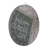 Happy Cuddle Day (Warm Hugs en Loving Snuggles) Dartbord (Voorkant Links)