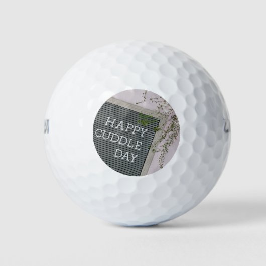 Happy Cuddle Day (Warm Hugs en Loving Snuggles) Golfballen (Voorkant)