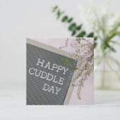 Happy Cuddle Day (Warm Hugs en Loving Snuggles) Kaart (Staand voorkant)