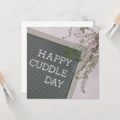 Happy Cuddle Day (Warm Hugs en Loving Snuggles) Kaart (Voorkant / Achterkant in situ)