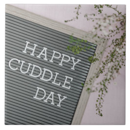 Happy Cuddle Day (Warm Hugs en Loving Snuggles) Tegeltje