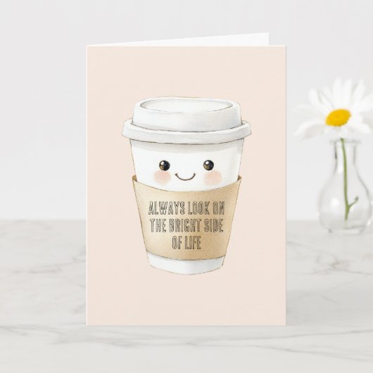 Happy Cup Kijk Naar De Zonnige Kant Kaart (Kleine Plant)