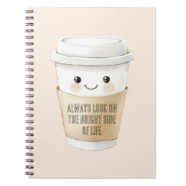 Happy Cup Kijk Naar De Zonnige Kant Notitieboek