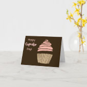 Happy Cupcake Day Birthday-kaart Kaart (Gele Bloem)