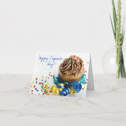 Happy Cupcake Day Verjaardag Kaart (Voorkant)