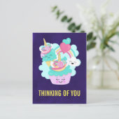 Happy Cupcake en Ice Cream Denken aan jou Briefkaart (Staand voorkant)