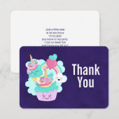 Happy Cupcake en Ice Cream Verjaardag Bedankt (Voorkant / Achterkant)