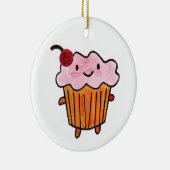 Happy Cupcake Keramisch Ornament (Rechts)