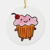 Happy Cupcake Keramisch Ornament (Voorkant)