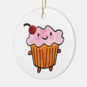 Happy Cupcake Keramisch Ornament (Links)