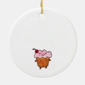 Happy Cupcake Keramisch Ornament (Achterkant)