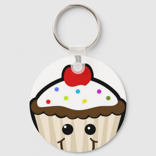 Happy Cupcake Sleutelhanger (Voorkant)