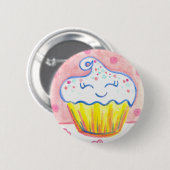 Happy Cupcake Valentijn Button Pin (Voorkant /achterkant)