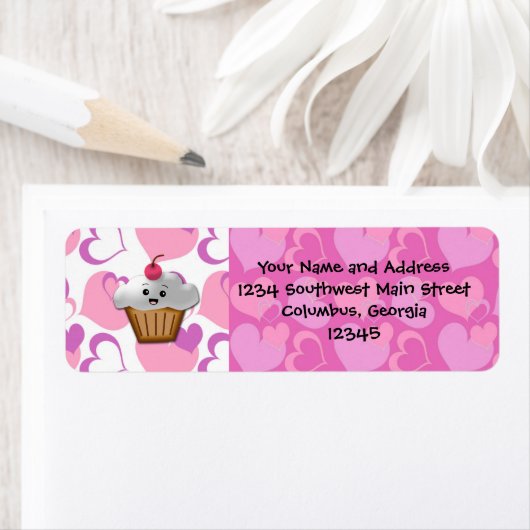 Happy Cupcake Valentijn Etiket (Insitu)