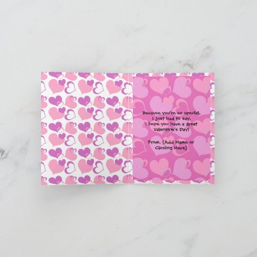 Happy Cupcake Valentijn Feestdagen Kaart (Binnen)