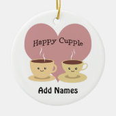 Happy Cupple! Cute Coffee Keramisch Ornament (Voorkant)