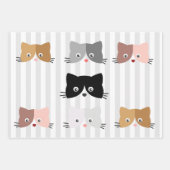 Happy Curious Kittens-oppakpapier Inpakpapier Vel (Voorkant 3)