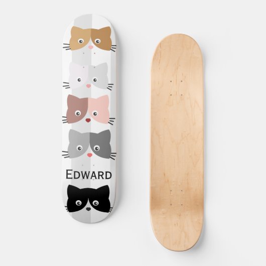 Happy Curious Kittens Persoonlijk Skateboard (Voorkant)