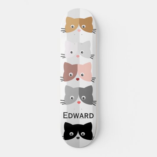 Happy Curious Kittens Persoonlijk Skateboard (Voorkant)